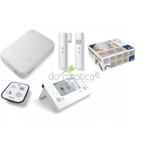 Nice HSKIT2GWIT KIT ALLARME CENTRALE FULL WIRELESS CON BATTERY PACK E COMBINATORE PSTN-GSM