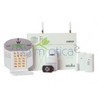 Combivox Centrale di Allarme Kit Wilma: centrale GSM, tastiera radio, 1 IR e 1 contatto c/magnete, 1 radiocomando